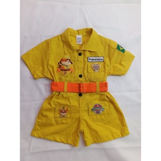 macacão infantil patrulha canina rubble em Oferta na Shopee