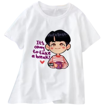 Camiseta Stray Kids It´s okay to take a breack! Adulto/Infantil Lançamento Camiseta Em Algodao