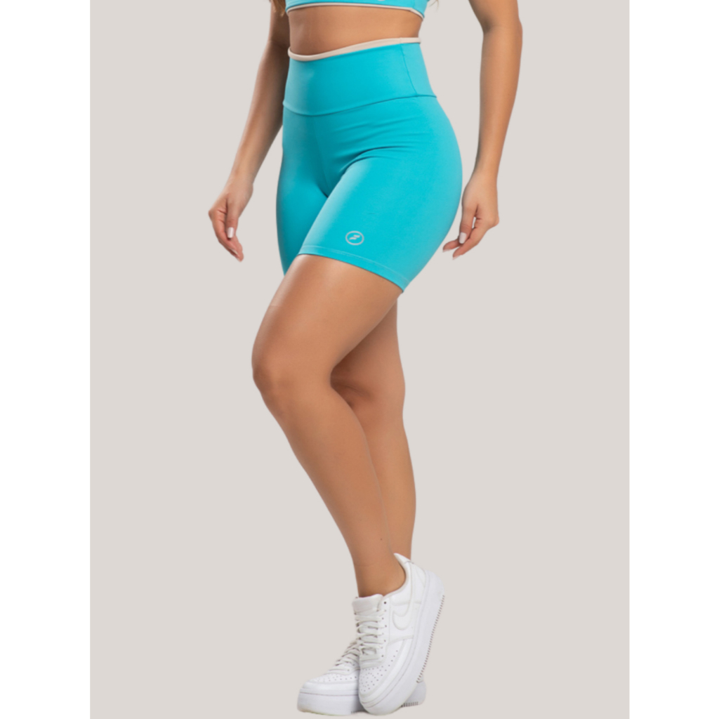 Short Fitness Poliamida Element Academia Bermuda Zero Transparencia Cós Alto Modeladora Feminino