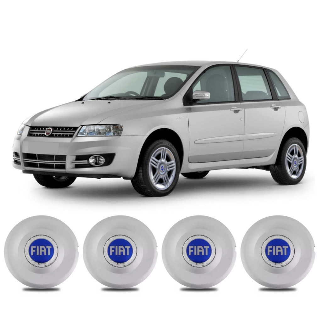 Calota Calotinha Tampa Roda Fiat Stilo Idea Aro 14 15 16 connect azul