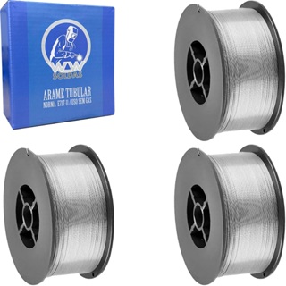 Arame De Solda Revestido Mig Uso Sem Gás 0.8mm 1kg 3 Rolos em Oferta na Shopee