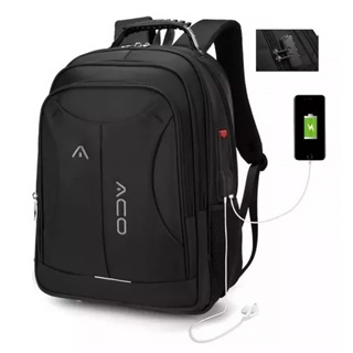 Mochila Unissex Notebook com Senha e Entrada para USB/ Fone de Ouvido Impermeável + Alça Reforçada em Oferta na Shopee