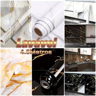 papel de parede Adesivos para cozinha 4,5 Metro x 60 cm Resistente a Agua/Óleo material lavável em Oferta na Shopee