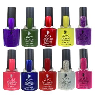 Kit 12 Esmaltes Em Gel 10ml D&z / Bella Rosa / K&S / Lirio / Sioux / Real Love Unhas Esma…