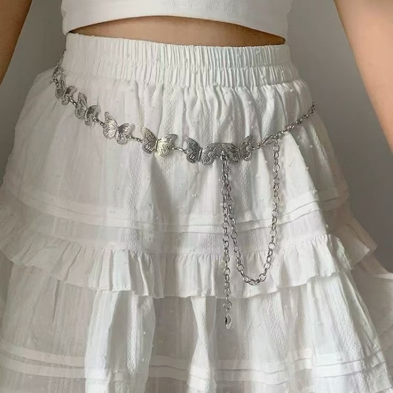Moda Cinto De Borboleta Das Mulheres Vestido De Ouro Prata Estilo Cinto De Metal Cinto em Oferta na Shopee