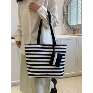 Bolsa com Listras Grande De Ombro Feminina Praia De Pano Verão Passeio Casual Dia a Dia Linda em Oferta na Shopee