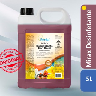5L Mirax Desinfetante Alta Diluição Floral Bouquet - Renko | Higiene e Perfume Duradouro em Oferta na Shopee
