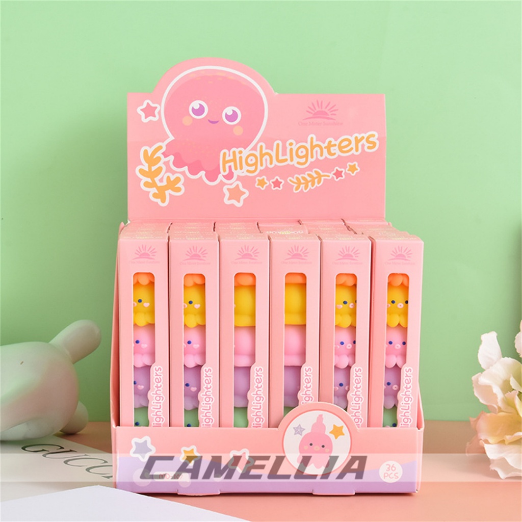 Marca-Texto Multicor em Forma de Polvinho Fofo em Oferta na Shopee