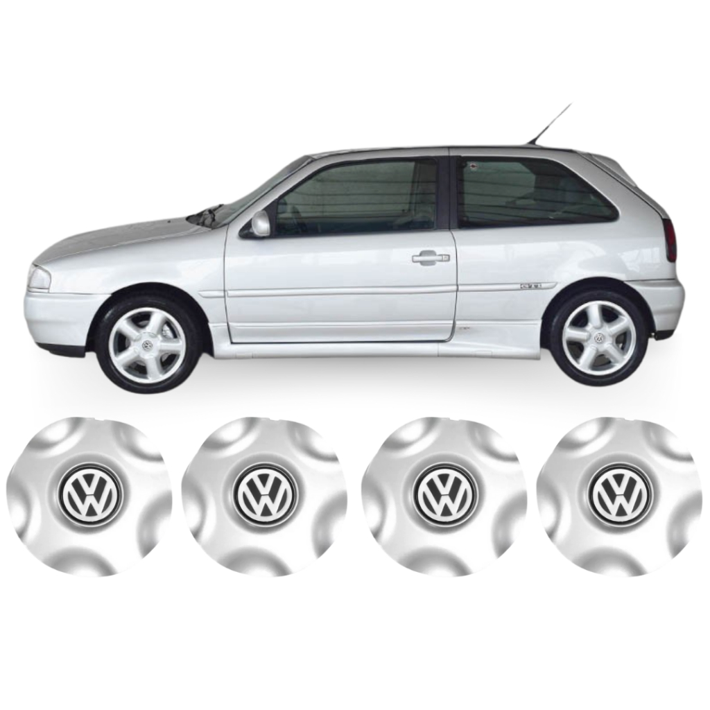 4 Calota Tampa Centro De Roda Gol Gti Bola 95 A 99 16v Jogo ou Unidade
