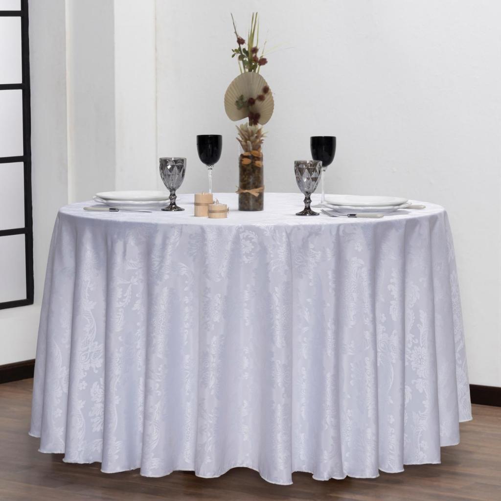 Toalha De Mesa Redonda 2,80 Jacquard 10 Lugares Alice Decor festa aniversario toalha de festa casamento forro de mesa