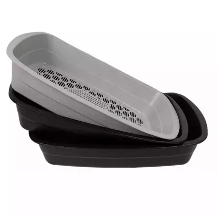 Caixa de Areia Furba para Gatos - Banheiro Sanitário com Bandeja Higiênica (2 bandejas e 1 peneira)
