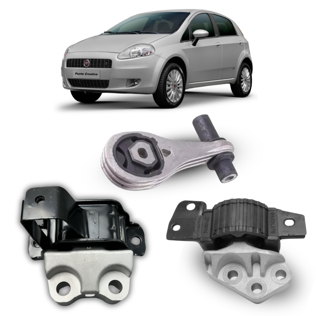 Kit 3 Calço Coxim Motor Câmbio Punto 1.4 2008 Até 2014