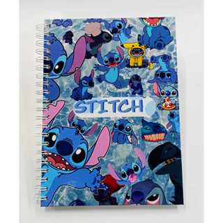 Caderno Stitch com adesivos Capa dura com 96 folhas 1 matéria  20x27,5cm  COD.11 em Oferta na Shopee