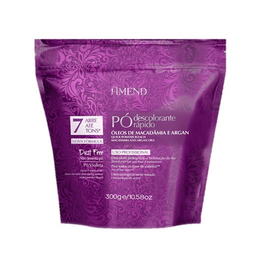 Amend Pó Descolorante Óleos de Macadâmia e Argan - 300g em Oferta na Shopee