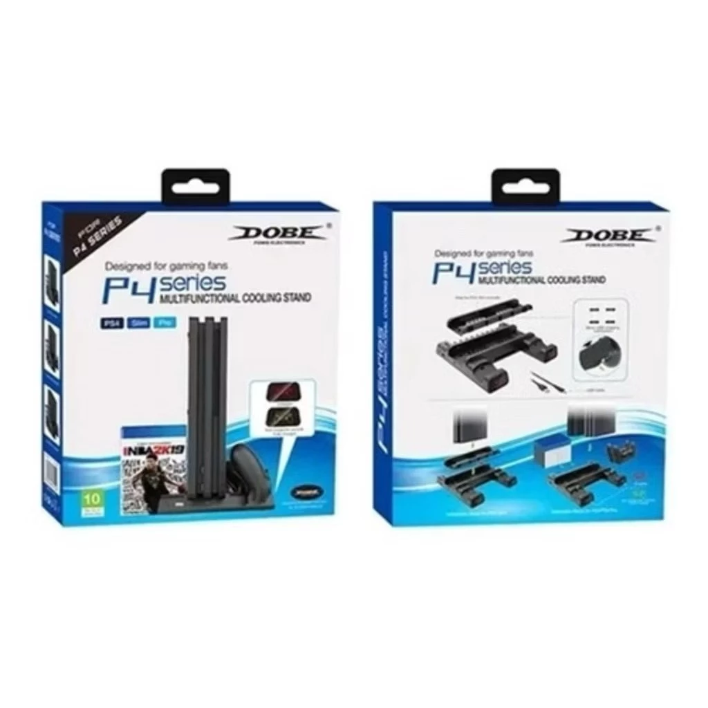 Cooler Base compativel Ps4 Slim Ps4 Pro Ps4 Carregadora De 2 Controles