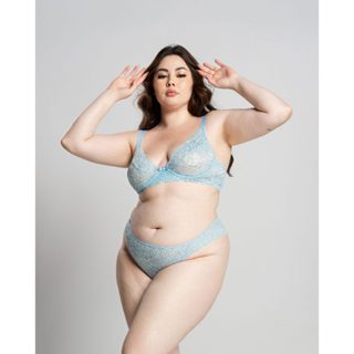 Conjunto Lingerie Sutiã Plus Size Confortável  Rendado Calcinha Forrada Sexy em Oferta na Shopee