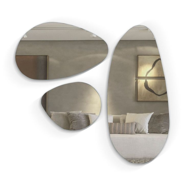 KIT 3 PEÇAS ESPELHO MODA DECOR SALA em Oferta na Shopee