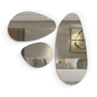 KIT 3 PEÇAS ESPELHO MODA DECOR SALA em Oferta na Shopee