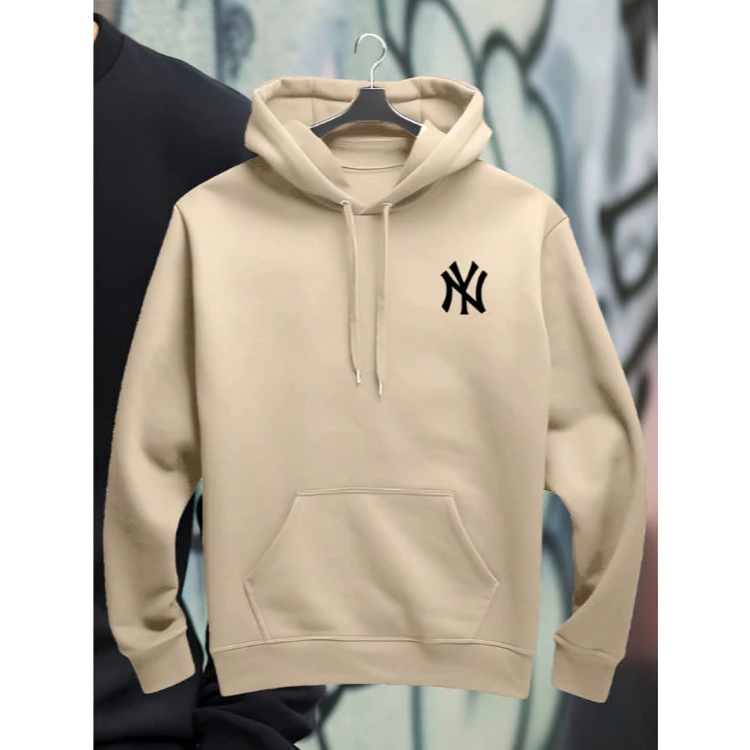 Blusa de Frio Moletom Canguru Flanelado New York Hip Hop Com Bolso Masculino e Feminino