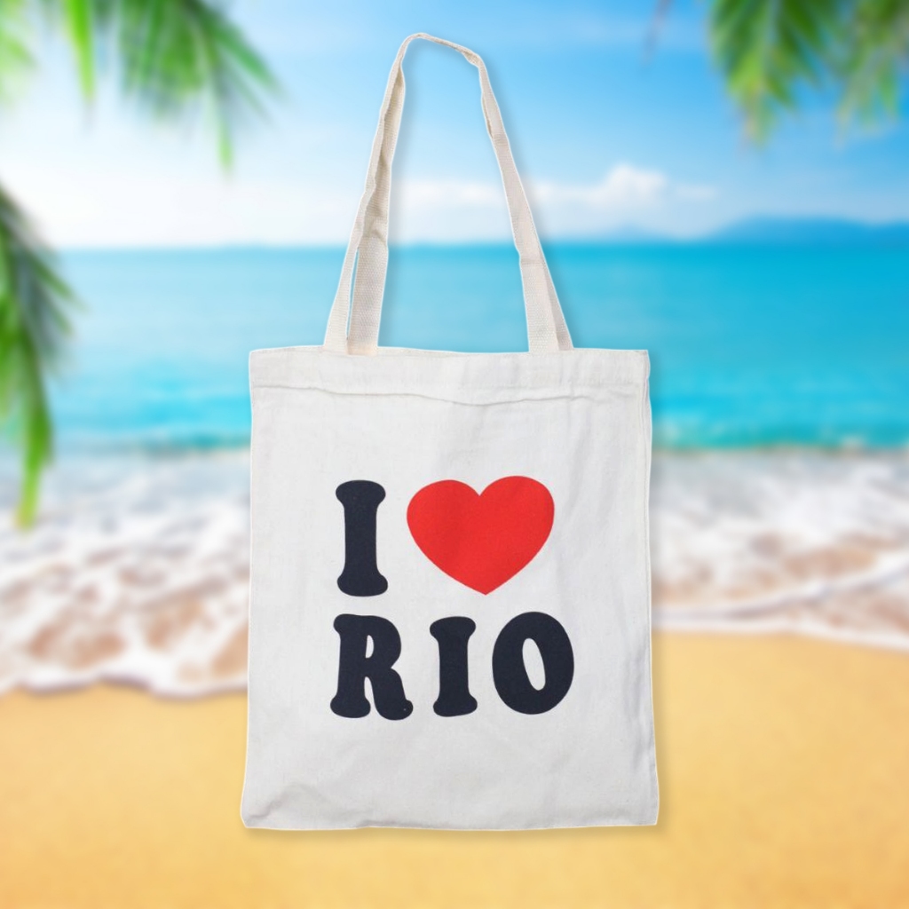 Bolsa de Praia Ecológica Ecobag Eu amo o Rio