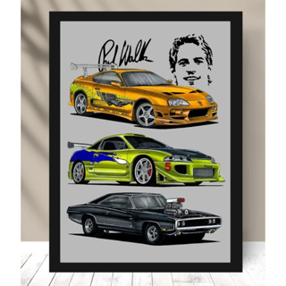 Quadro Decorativo Paul Walker Carros Velozes E Furiosos 1 Peça Grande Sala Quarto Escritório Hall em Oferta na Shopee