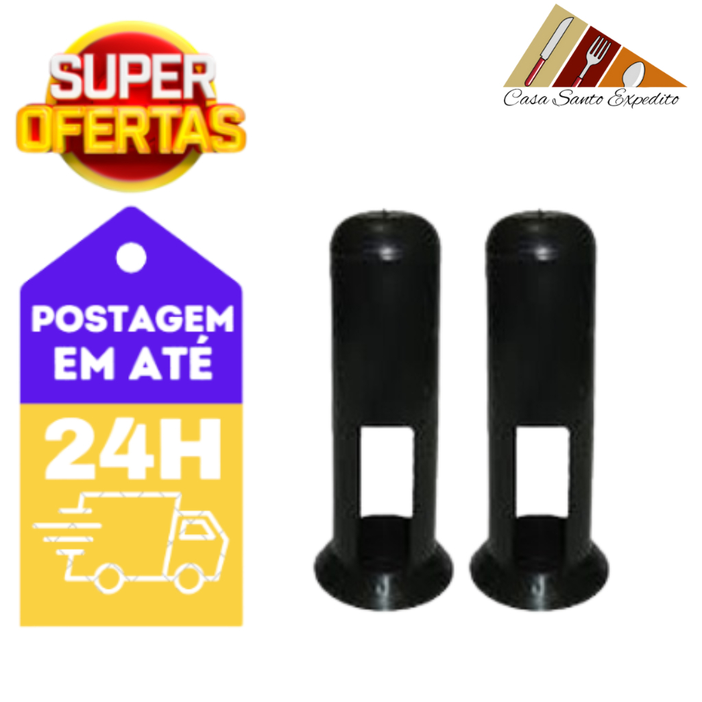 Conjunto Kit 2 Porta Canudos Plastico Preto Bar Restaurante Lanchonete Boteco 29cm (envio Imediato) em Oferta na Shopee