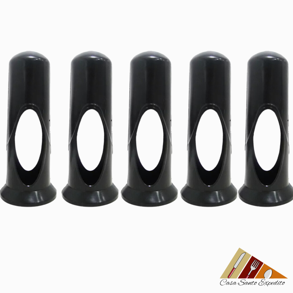 Conjunto Kit 5 Porta Canudos Plastico Preto Bar Restaurante Lanchonete Boteco 29cm (envio Imediato)