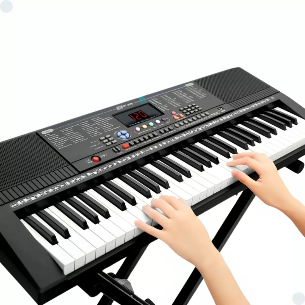 TECLADO MUSICAL 300 TIMBRES E RITMOS, PRETO, MOD: M-T3000 em Oferta na Shopee