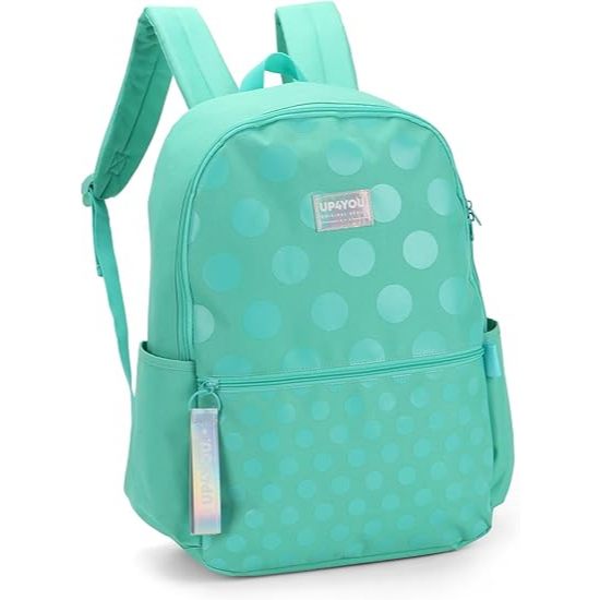 Mochila de Costas UP4YOU Turquesa com Bolinhas MS46711UP - Luxcel 2024