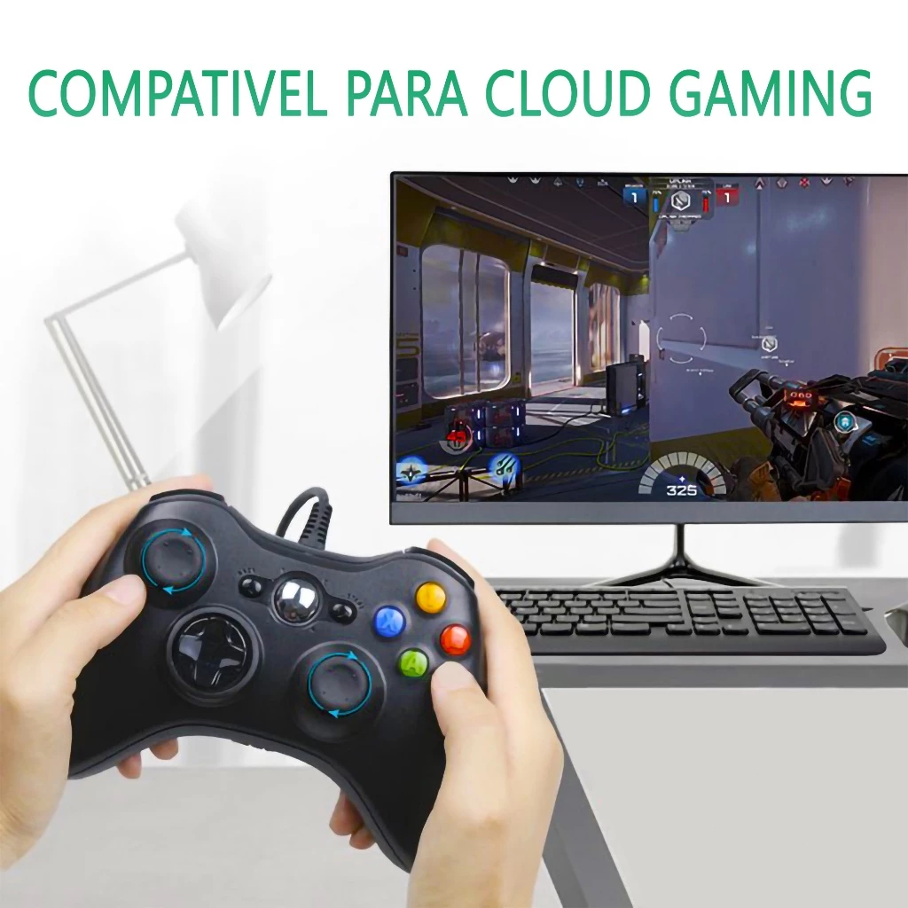 Controle De Xbox 360 Com Fio Para Video Game 2 metro