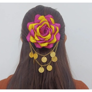 Rosa de cetim  com moedas/ Rosa cigana em Oferta na Shopee