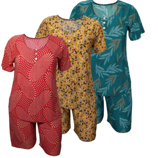 Kit 2 Conjunto Feminino Senhoras Malha Liganete Estampados em Oferta na Shopee