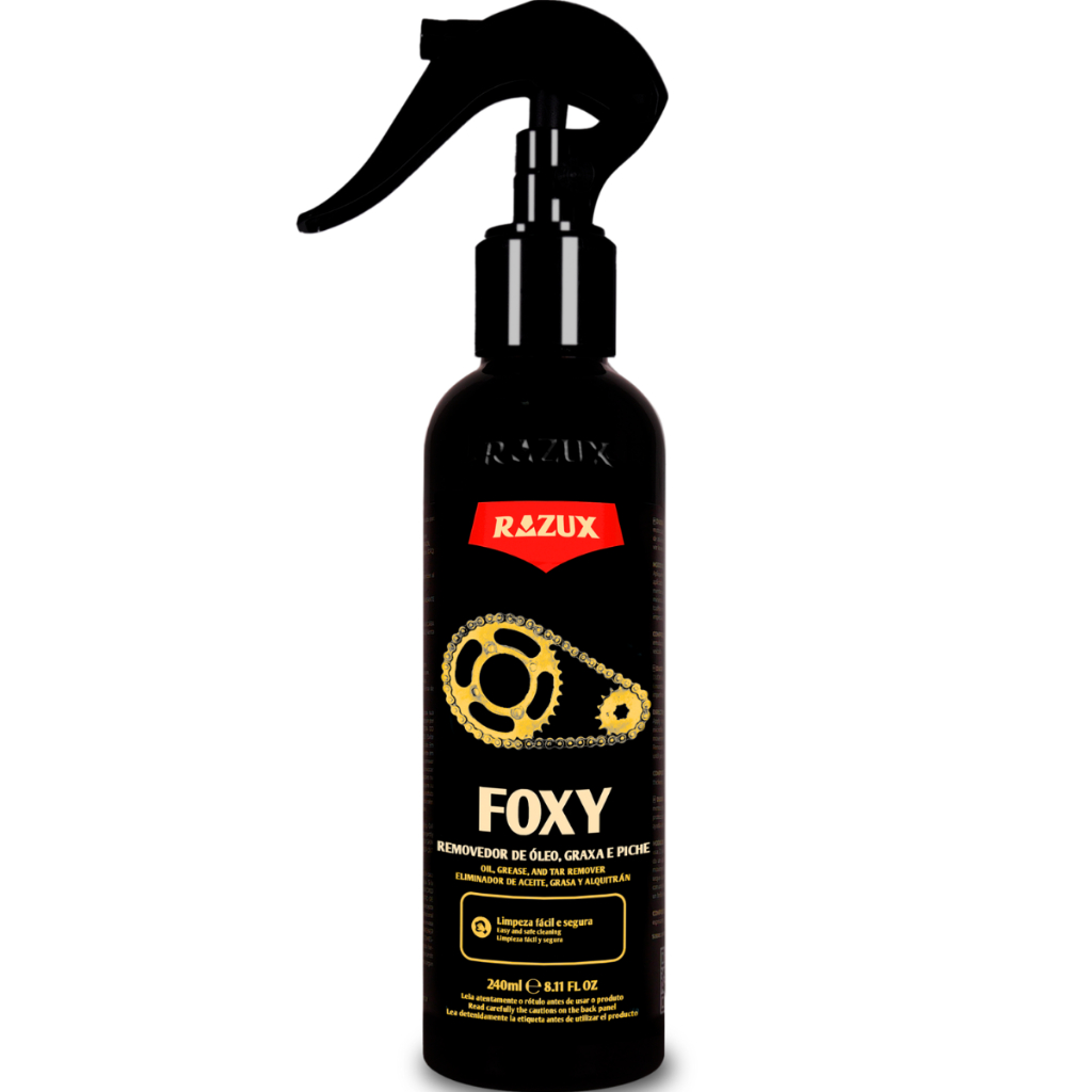 Foxy Limpa Corrente E Motor Tira Piche Óleo Graxa Razux 240ml em Oferta na Shopee