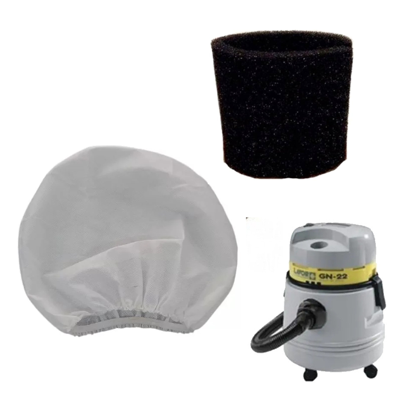 Filtro Touca TNT Aspirador Lavor GN 22 GN22 + Espuma Motor