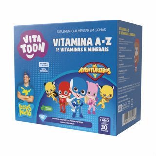 Vitamina A-Z Kids Suplemento Alimentar Em Goma Vitatoon em Oferta na Shopee