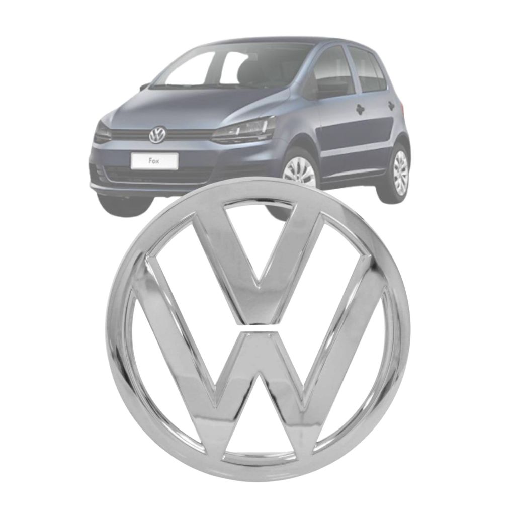 EMBLEMA GRADE FOX 2015/2021 SAVEIRO SAVEIRO CROSS G6 GVI 2015/2021 LOGO VW VOLKSWAGEN CROMADO