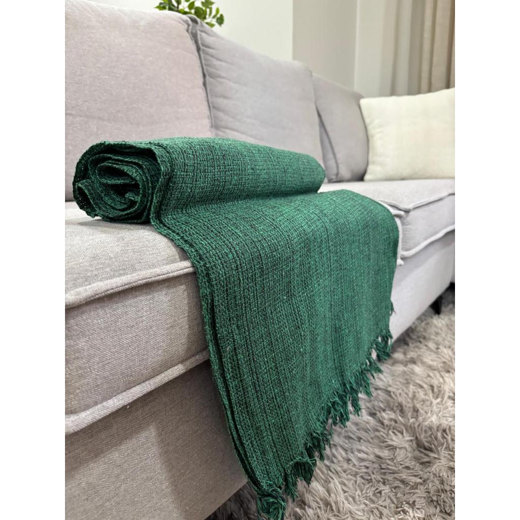 Manta para Sofá 100% Algodão, macia, não esquenta, confortável em qualquer estação do ano. em Oferta na Shopee