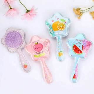 Escova De Cabelo Infantil Com Glitter Multicolorida em Oferta na Shopee