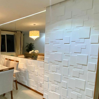 KIT 10 PLACAS 3D SIMULA PVC 50X50CM PARA QUARTO SALA COZINHA em Oferta na Shopee