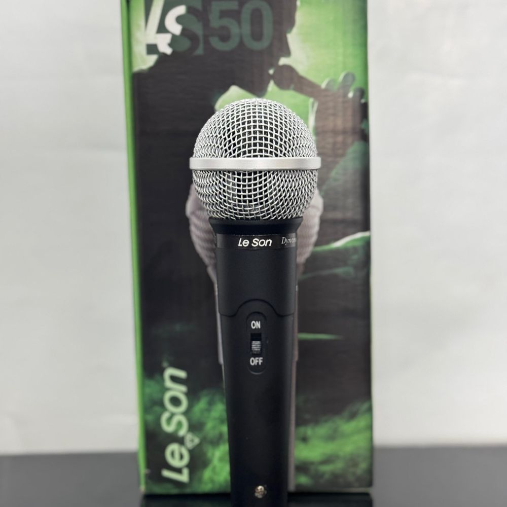 Microfone de Mão Leson LS50 Dinâmico Preto