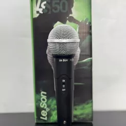 Microfone de Mão Leson LS50 Dinâmico Preto