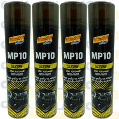 Kit 4 Silicone Spray Para Acabamentos Gerais Da Brilho 300ml Mundial Prime.