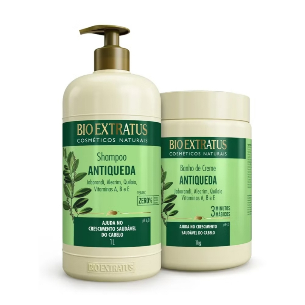 Bio Extratus Kit Jaborandi (Shampoo 1L e Banho de Creme 1Kg em Oferta na Shopee
