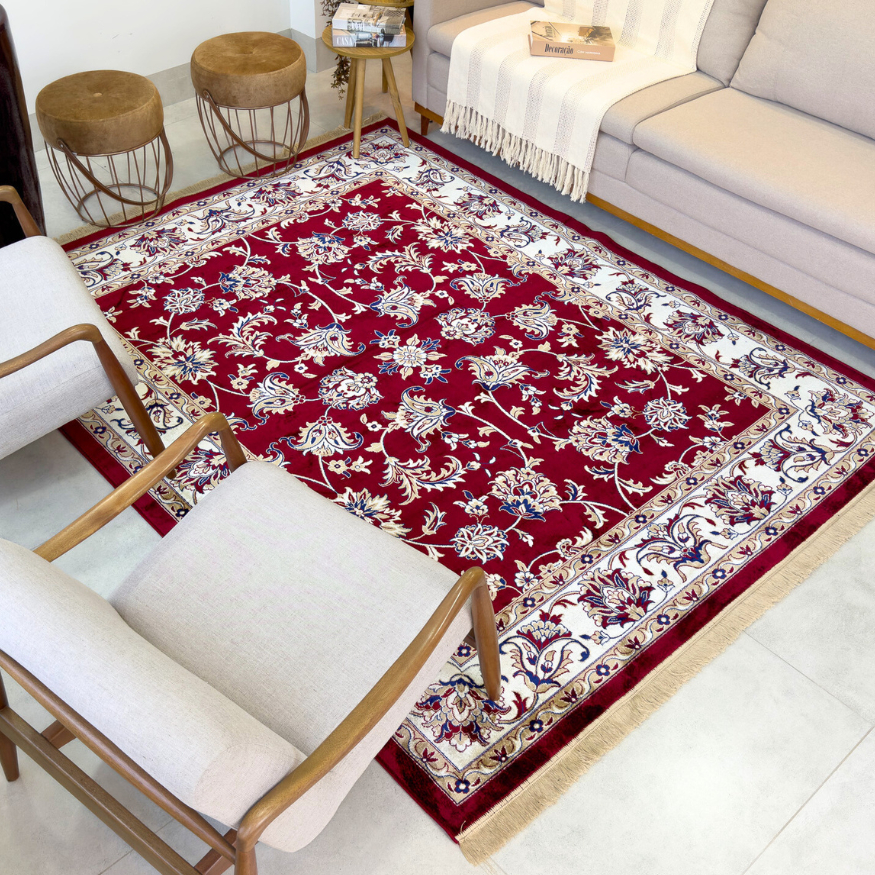 Tapete Turco 300x250 Estilo Belga Tradição, Sofisticação Transformando Seu Ambiente com Estilo Vermelho Branco