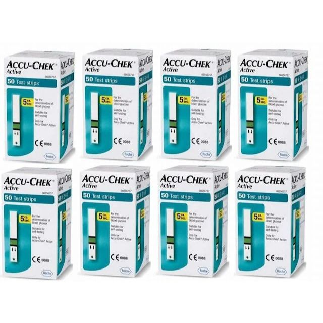 Kit 400 Tiras  de Glicemia Accu-Chek Active