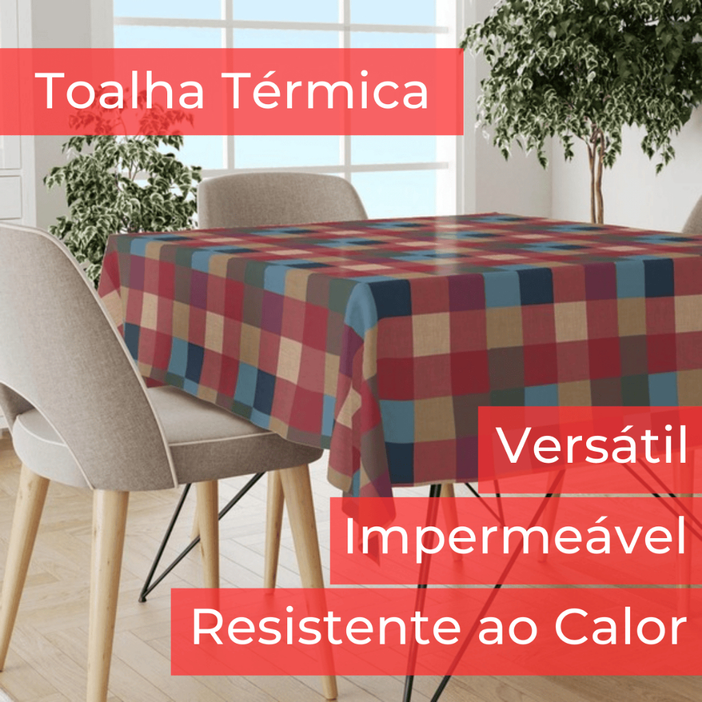 Kit 10 20 e 30 Toalhas de Mesa Térmica Impermeável Grossa 6 Lugares Qualidade Cozinha Restaurante