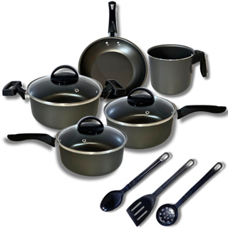 Jogo Panelas 8 Pçs Antiaderente Com Tampa Vidro em Oferta na Shopee