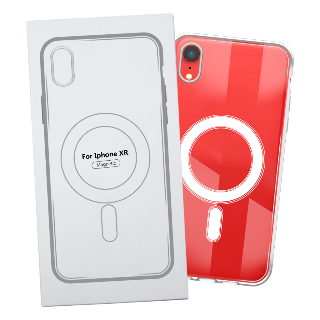 Capa Capinha Transparente Magsafe Magnética Anti Impacto TPU PC Case Para IPhone XR tela 6.1 pol