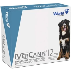 Ivercanis Antipulgas e Carrapatos 12 mg - Cx 4 Comp.