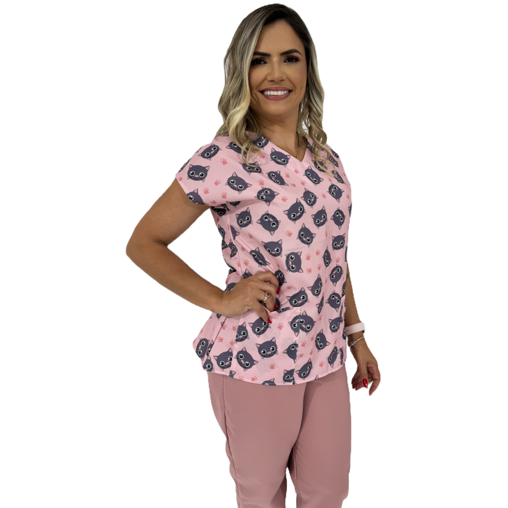 Scrub Pijama Cirurgico Estampado Animais Veterinária